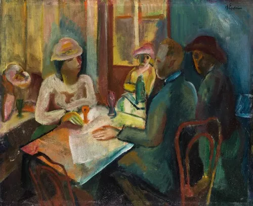 Scène de café